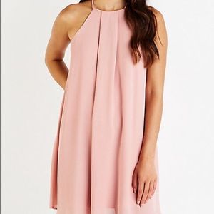 Charlotte Russe Bib Neck Shift Dress Mauve